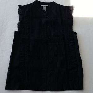 Black sleeveless top